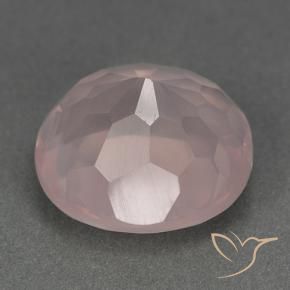 Quartzo Rosa rosa médio Natural 11.37ct, oval, Transparente