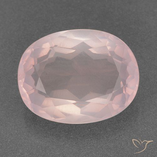 10.79ct Natural Coral Rosa Quartzo Rosa, oval, Transparente