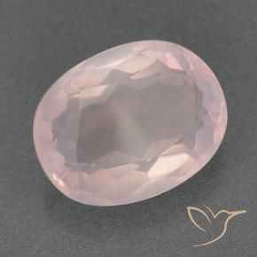Quartzo Rosa Coral Rosa Natural 10.79ct, oval, Transparente