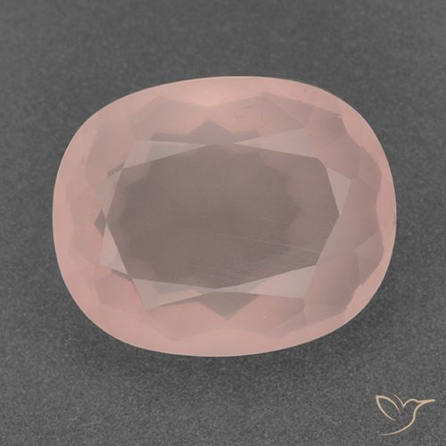 10.02ct Natural Rosa salmão Quartzo Rosa, oval, Transparente