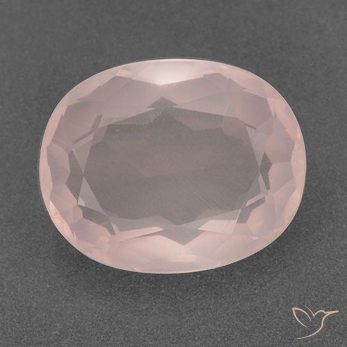 11.99ct Natural Coral Rosa Quartzo Rosa, oval, Transparente