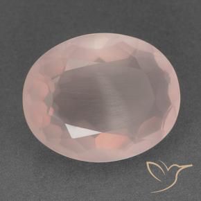 Quartzo Rosa Rosa coral claro Natural 18.51ct, oval, Transparente
