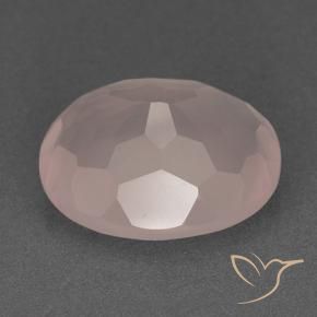 Quartzo Rosa Rosa coral claro Natural 18.51ct, oval, Transparente
