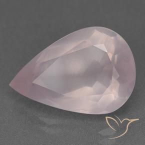 Quartzo Rosa Luz rosa Natural 10.26ct, Formato de pêra, Transparente