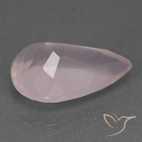 Quartzo Rosa Luz rosa Natural 10.26ct, Formato de pêra, Transparente