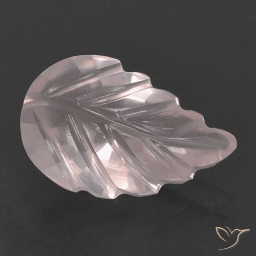 Quartzo Rosa Rosa coral claro Natural 2.62ct, Flor cortada, Transparente