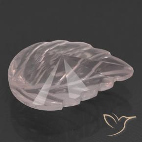 Quartzo Rosa Rosa coral claro Natural 2.62ct, Flor cortada, Transparente