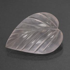 Quartzo rosa rosa natural 3,32ct, corte flor, transparente