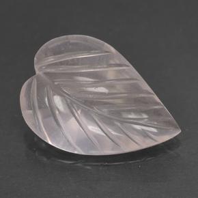 Quartzo rosa rosa natural 3,32ct, corte flor, transparente