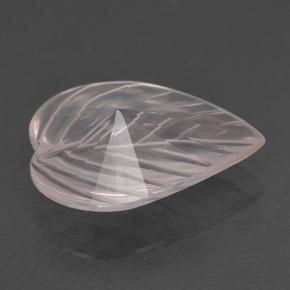 Quartzo rosa rosa natural 3,32ct, corte flor, transparente