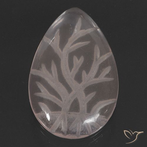 9.58ct Natural Rosa coral claro Quartzo Rosa, Formato de pêra, Transparente