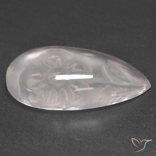 Quartzo Rosa Rosa bem claro Natural 13.62ct, Formato de pêra, Transparente