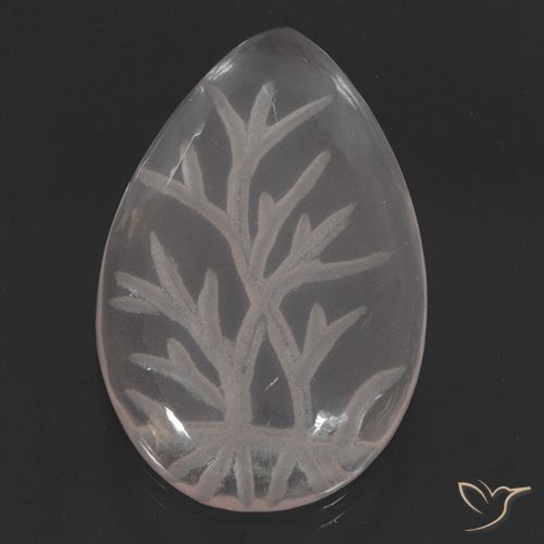 10.17ct Natural Incolor Quartzo Rosa, Formato de pêra, Transparente