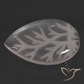 Quartzo Rosa Incolor Natural 10.17ct, Formato de pêra, Transparente