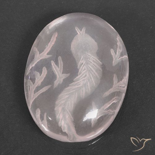 16.91ct Natural Luz rosa Quartzo Rosa, oval, Transparente