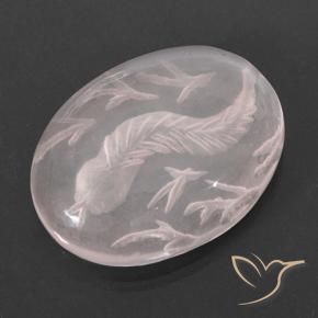Quartzo Rosa Luz rosa Natural 16.91ct, oval, Transparente
