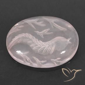 Quartzo Rosa Luz rosa Natural 16.91ct, oval, Transparente