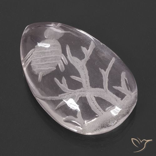 9.26ct Natural Incolor Quartzo Rosa, Formato de pêra, Transparente
