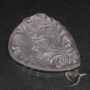 Quartzo Rosa Incolor Natural 20.93ct, Formato de pêra, Transparente
