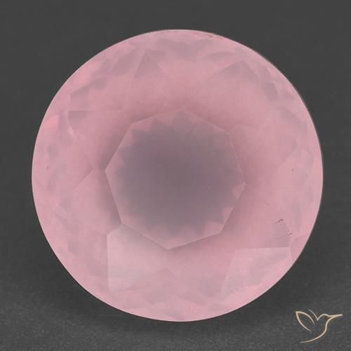 11.73ct Natural rosa médio Quartzo Rosa, Redondo, Translúcido