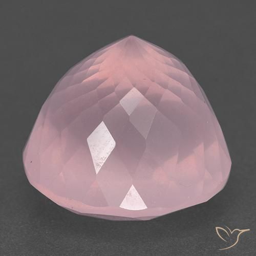 Quartzo Rosa rosa médio Natural 11.73ct, Redondo, Translúcido