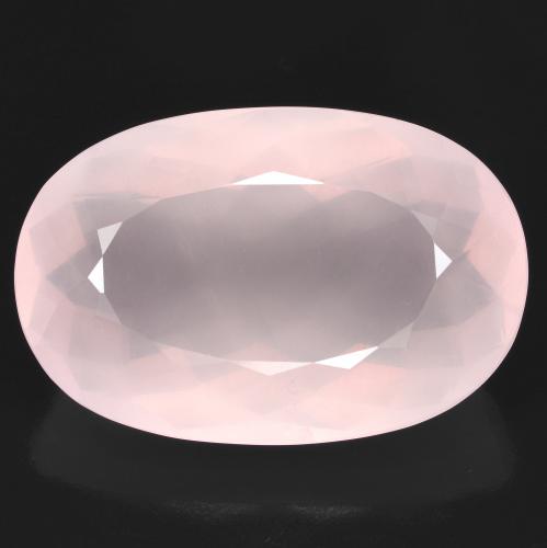 Quartzo rosa rosa natural 45,78ct, corte oval, translúcido