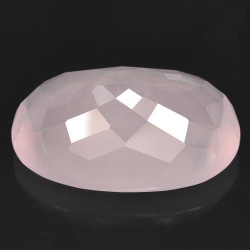 Quartzo rosa rosa natural 45,78ct, corte oval, translúcido
