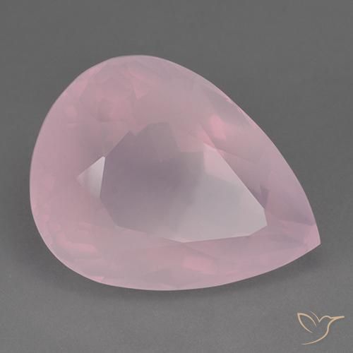 Quartzo Rosa rosa rosa Natural 83.06ct, Formato de pêra, Transparente