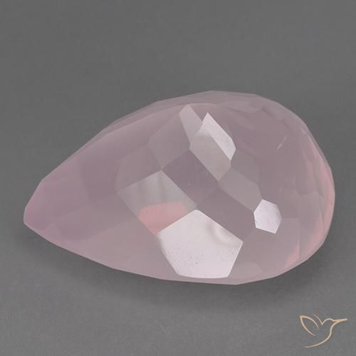 Quartzo Rosa rosa rosa Natural 83.06ct, Formato de pêra, Transparente