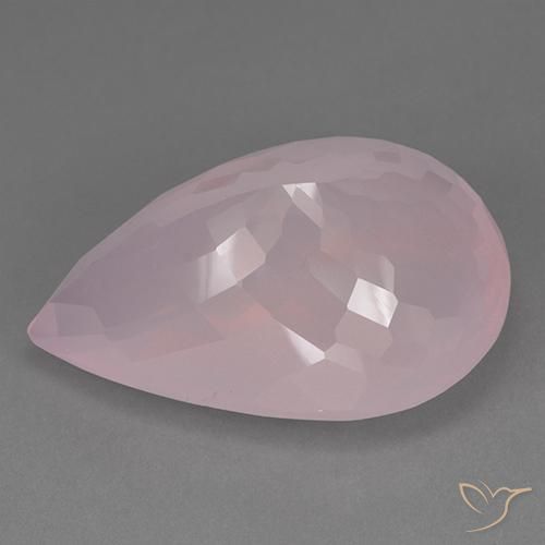 Quartzo Rosa rosa rosa Natural 98.09ct, Formato de pêra, Transparente