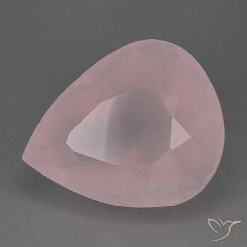 Quartzo Rosa Rosa Claro Rosa Natural 83.50ct, Formato de pêra, Transparente