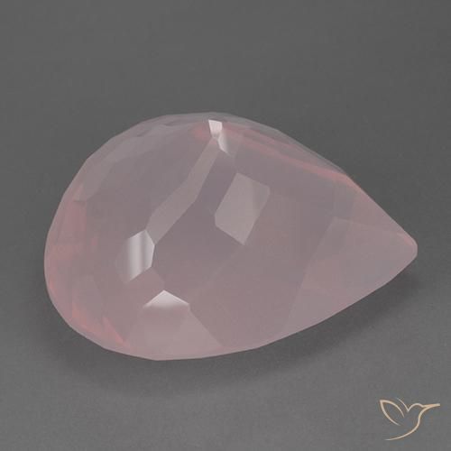 Quartzo Rosa Rosa Claro Rosa Natural 83.50ct, Formato de pêra, Transparente