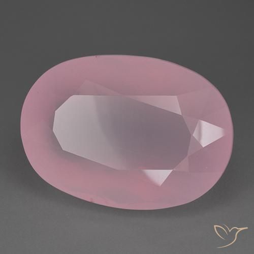 Quartzo Rosa Rosa médio-escuro Natural 112.60ct, oval, Transparente