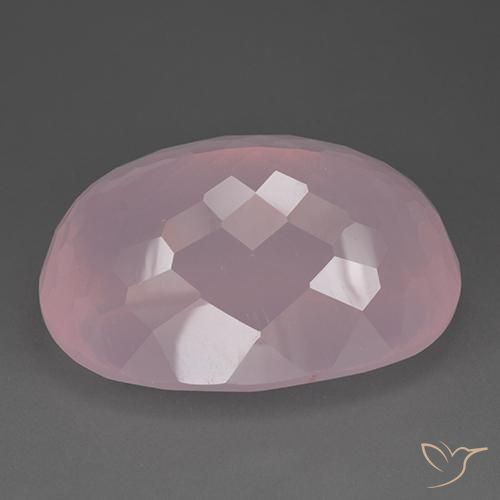 Quartzo Rosa Rosa médio-escuro Natural 112.60ct, oval, Transparente