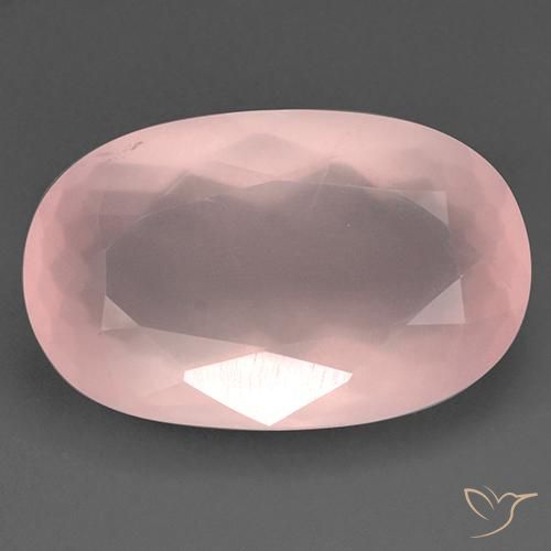 55.44ct Natural rosa médio Quartzo Rosa, oval, Transparente