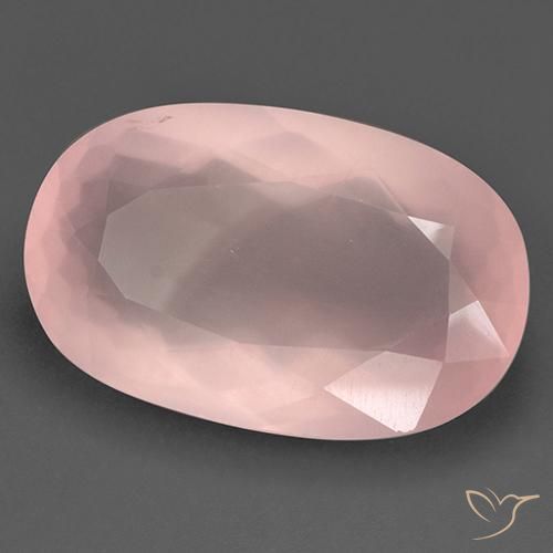 Quartzo Rosa rosa médio Natural 55.44ct, oval, Transparente