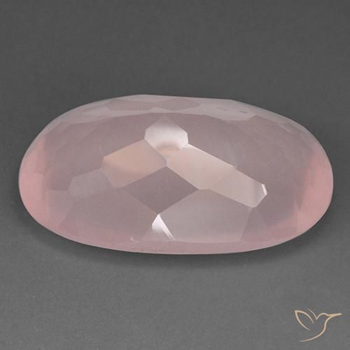 Quartzo Rosa rosa médio Natural 55.44ct, oval, Transparente