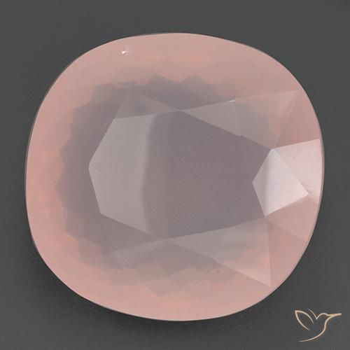 Quartzo Rosa Luz rosa Natural 110.88ct, Almofada, Transparente