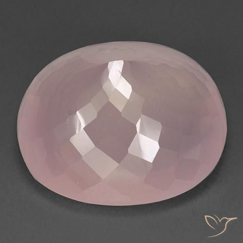 Quartzo Rosa Luz rosa Natural 112.68ct, oval, Transparente