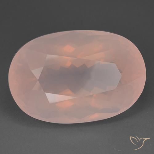 Quartzo Rosa Rosa Blush Natural 95.79ct, oval, Transparente