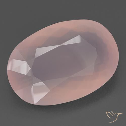 Quartzo Rosa Rosa Flamingo Natural 93.65ct, oval, Transparente