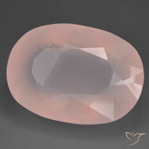 Quartzo Rosa Luz rosa Natural 115.62ct, oval, Transparente