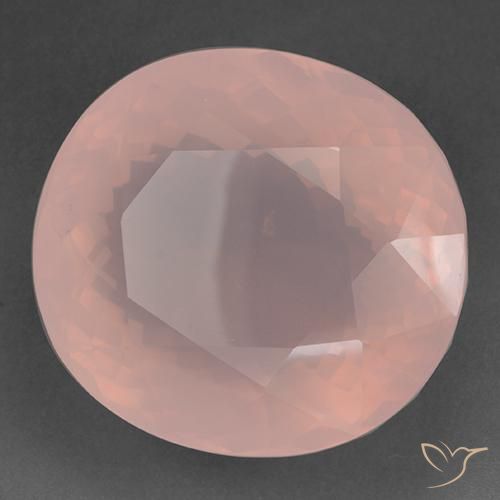 Quartzo Rosa Rosa Flamingo Natural 127.53ct, oval, Transparente