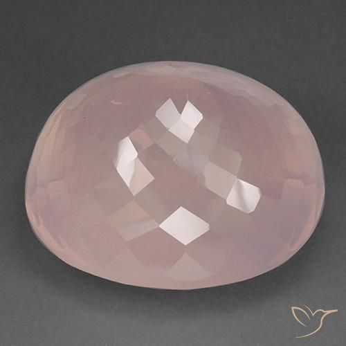 Quartzo Rosa Rosa Flamingo Natural 127.53ct, oval, Transparente