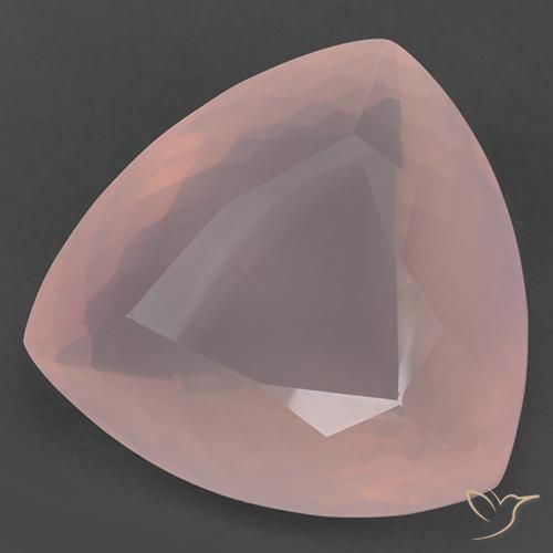 Quartzo Rosa Rosa coral claro Natural 104.33ct, Trilhão, Transparente