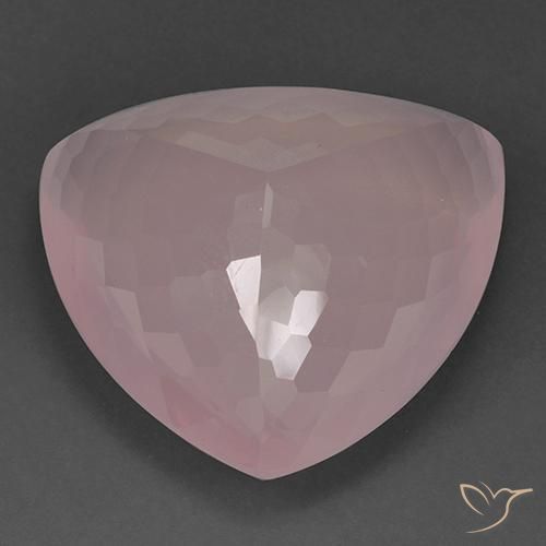 Quartzo Rosa Rosa coral claro Natural 104.33ct, Trilhão, Transparente