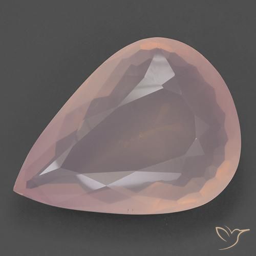 95.55ct Natural Rosa coral claro Quartzo Rosa, Formato de pêra, Transparente