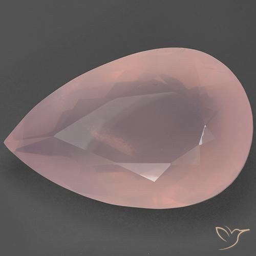 Quartzo Rosa rosa rosa Natural 167.02ct, Formato de pêra, Transparente