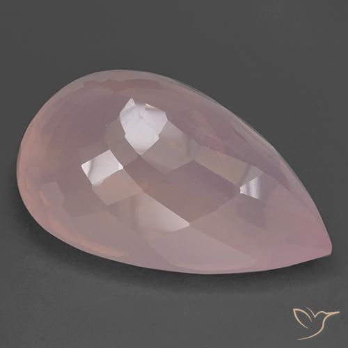 Quartzo Rosa rosa rosa Natural 167.02ct, Formato de pêra, Transparente