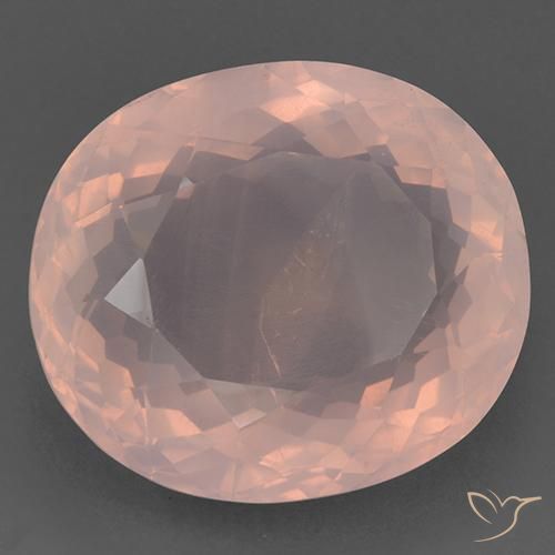 Quartzo Rosa Luz rosa Natural 99.32ct, oval, Transparente